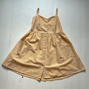 Vintage Yellow Gingham Dress